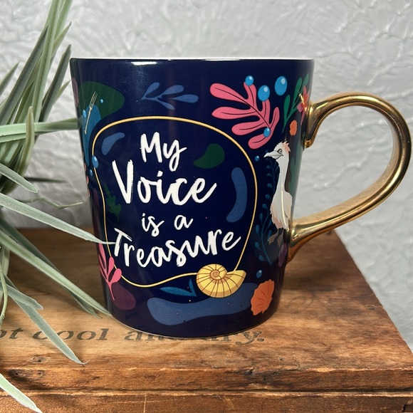 Disney Other - Disney Ariel My Voice Is A Treasure Mug Under Sea Pattern Disney Shop Mug